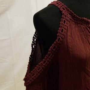 Adam Levine Rayon Cold Shoulder Tunic NWOT